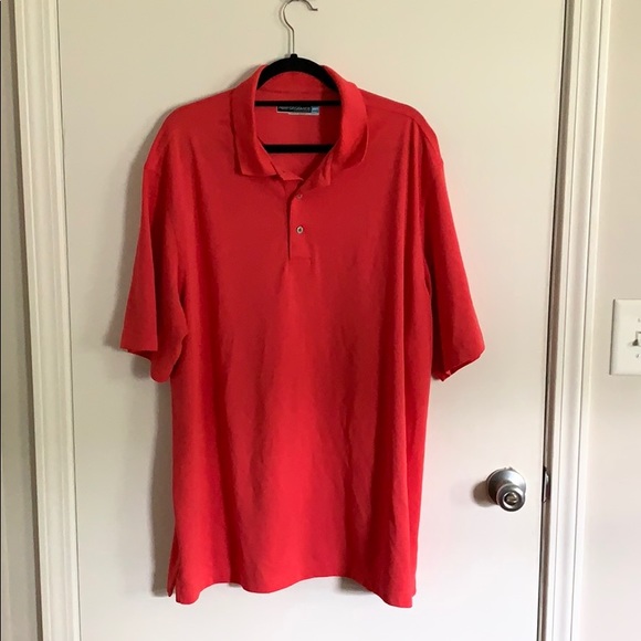 Roundtree & Yorke Tops - Coral performance polo.